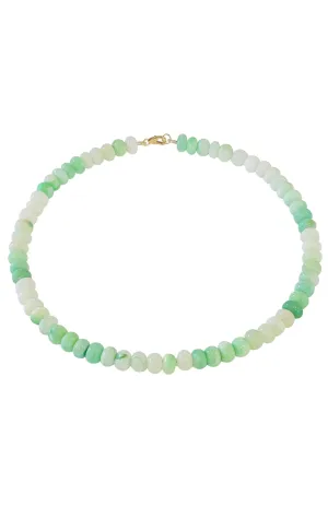 Candy Necklace In Mint Shaded Smooth Opal