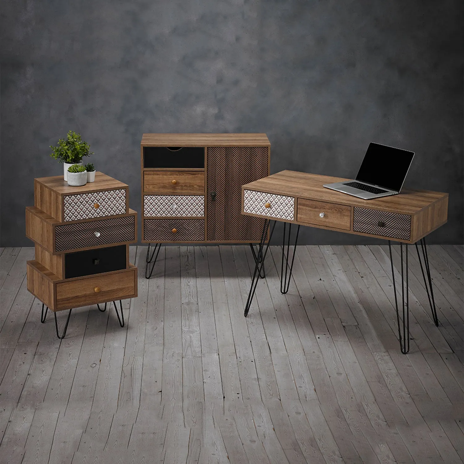 Casablanca Small 4 Drawers Wooden Sideboard