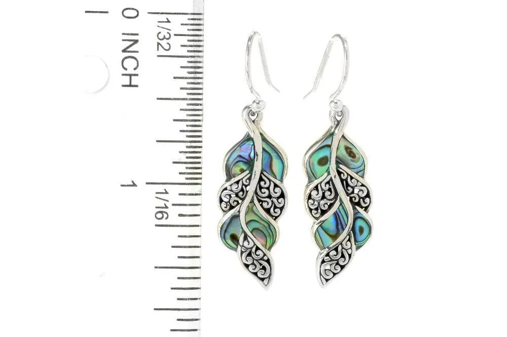 Cascada Leaf Earrings- Mother Of Pearl
