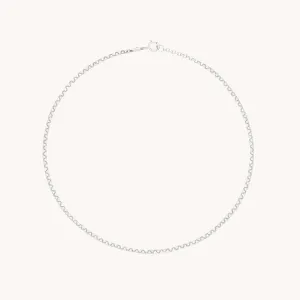 Chelsea Chain Anklet in Solid White Gold