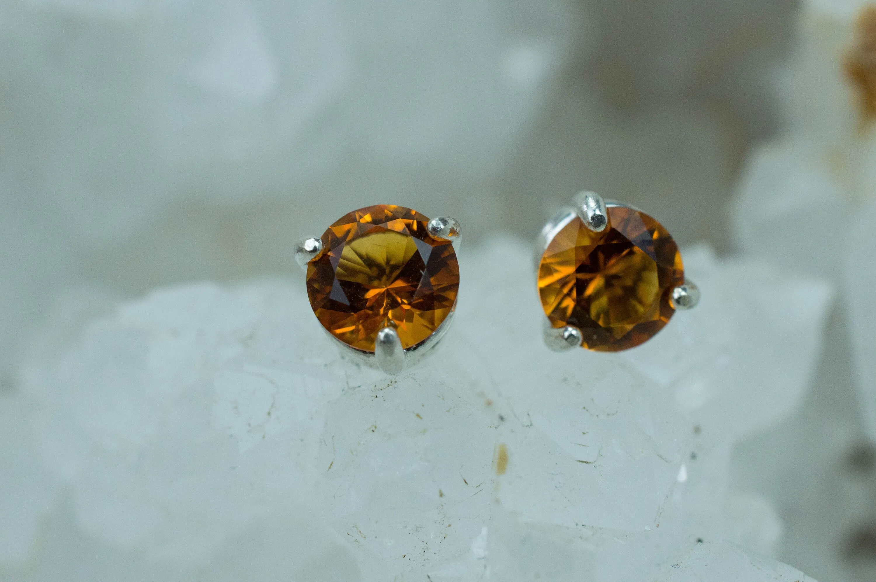 Citrine Earrings; Natural Untreated Uruguay Citrine; 1.325cts