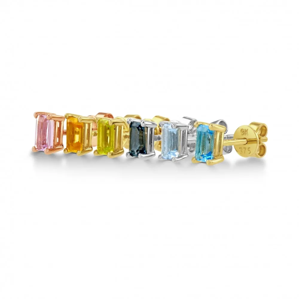 Citrine Stud Earrings - Yellow Gold - NTE2064CITD-9YG