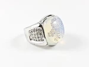 Classic Fun Opal Stone Brass Ring