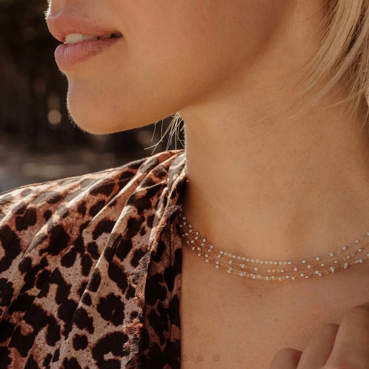 Classic Gigi Opal necklace, Yellow Gold, 16.5"