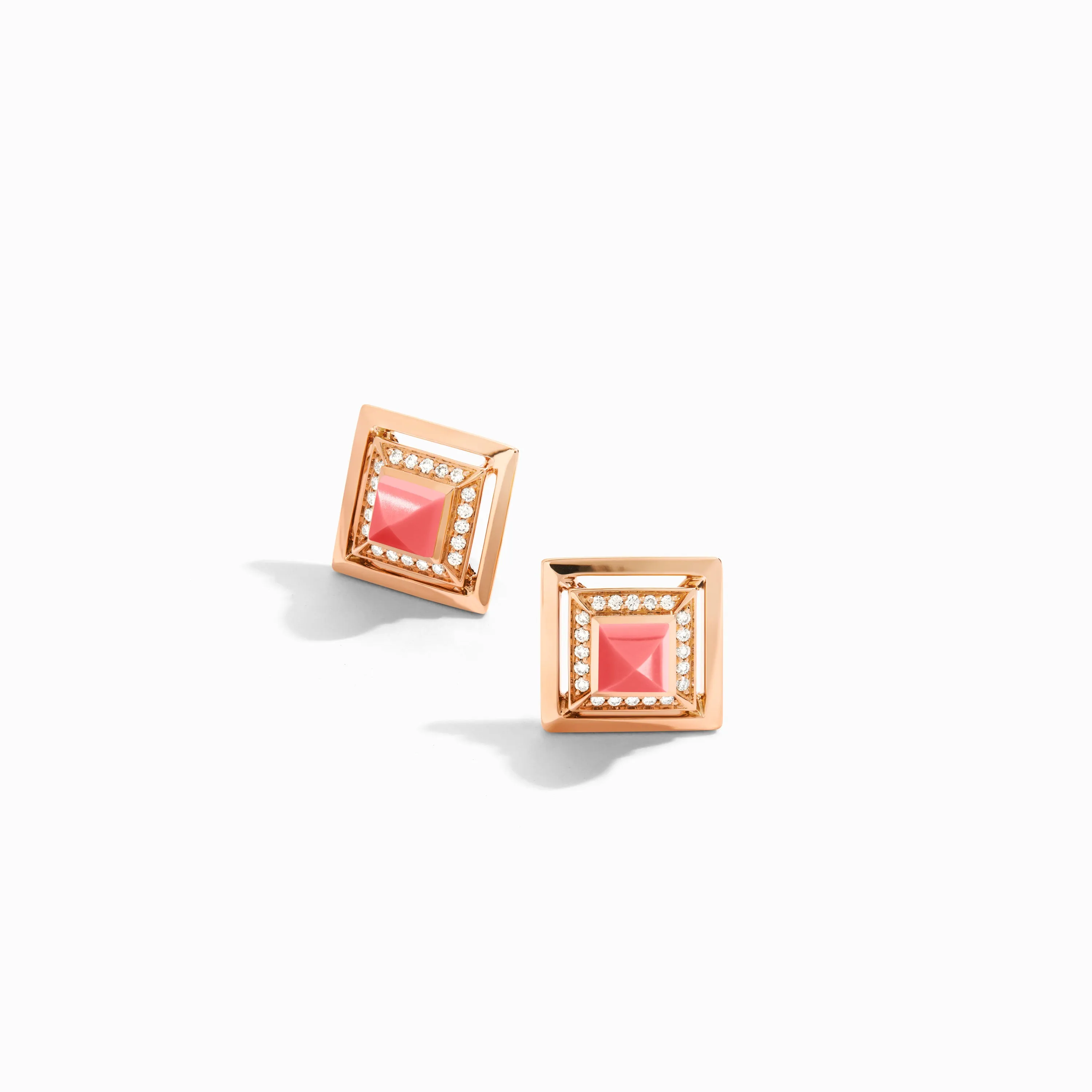 Cleo Lotus Square Stud Earrings