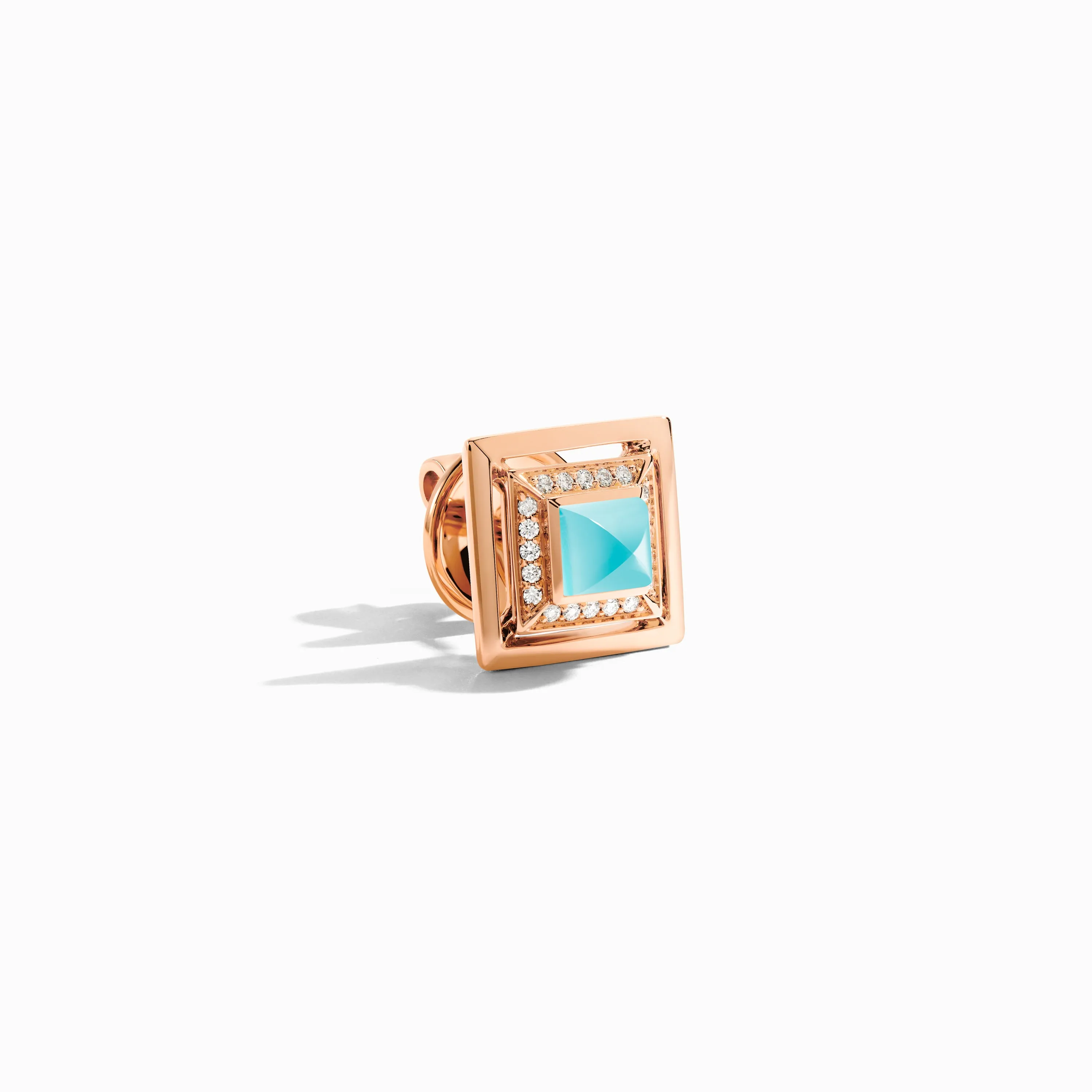 Cleo Lotus Square Stud Earrings