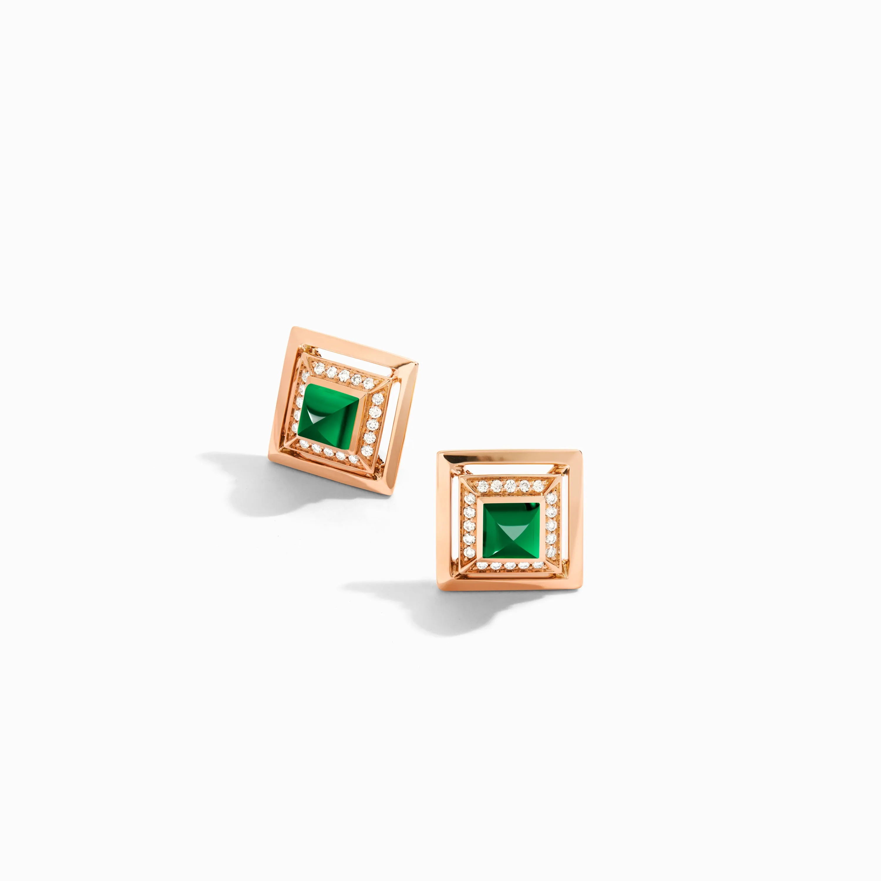 Cleo Lotus Square Stud Earrings