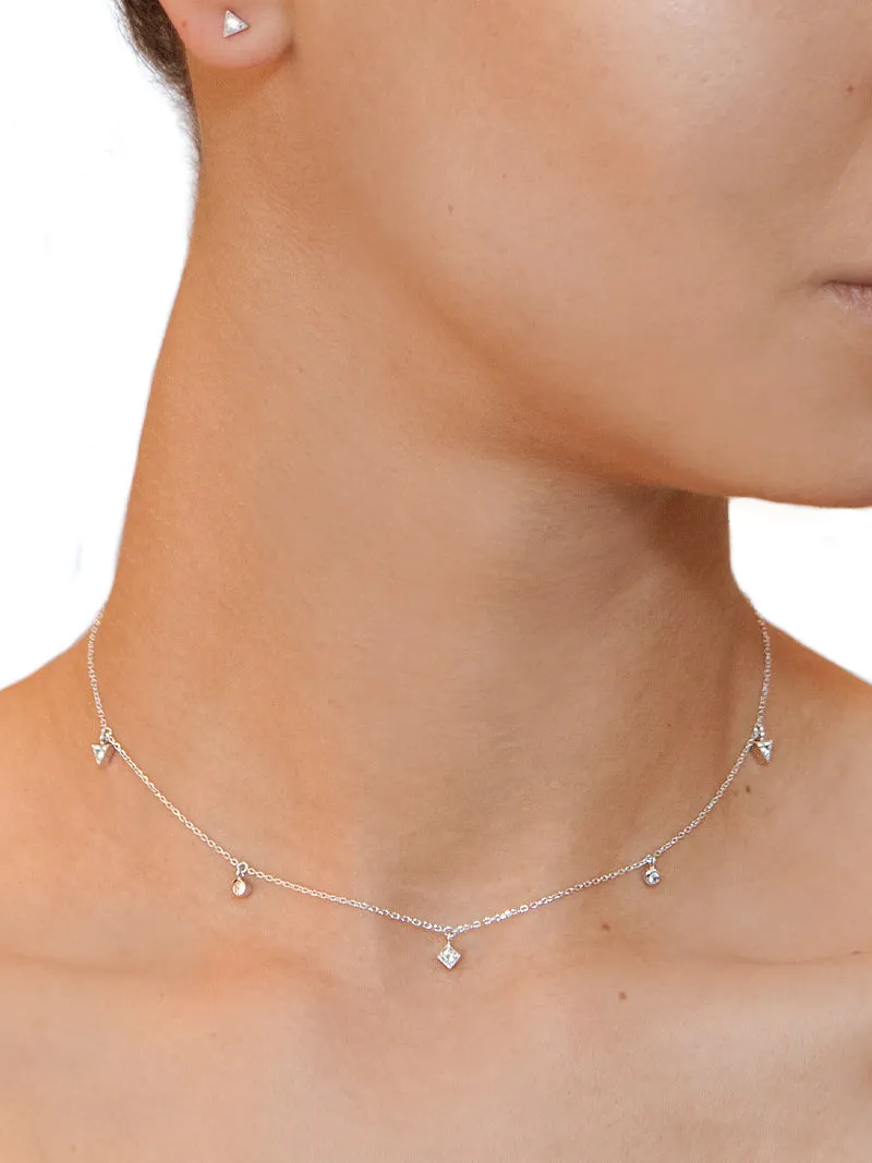 Cléo Erika Floating Geometric Crew Necklace
