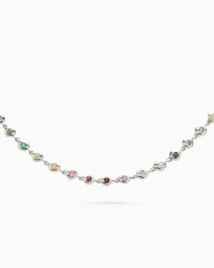 Collective Stone Necklace | Silver
