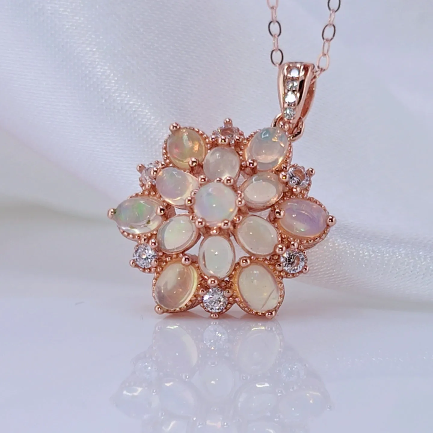Colorful Natural Opal Pendant
