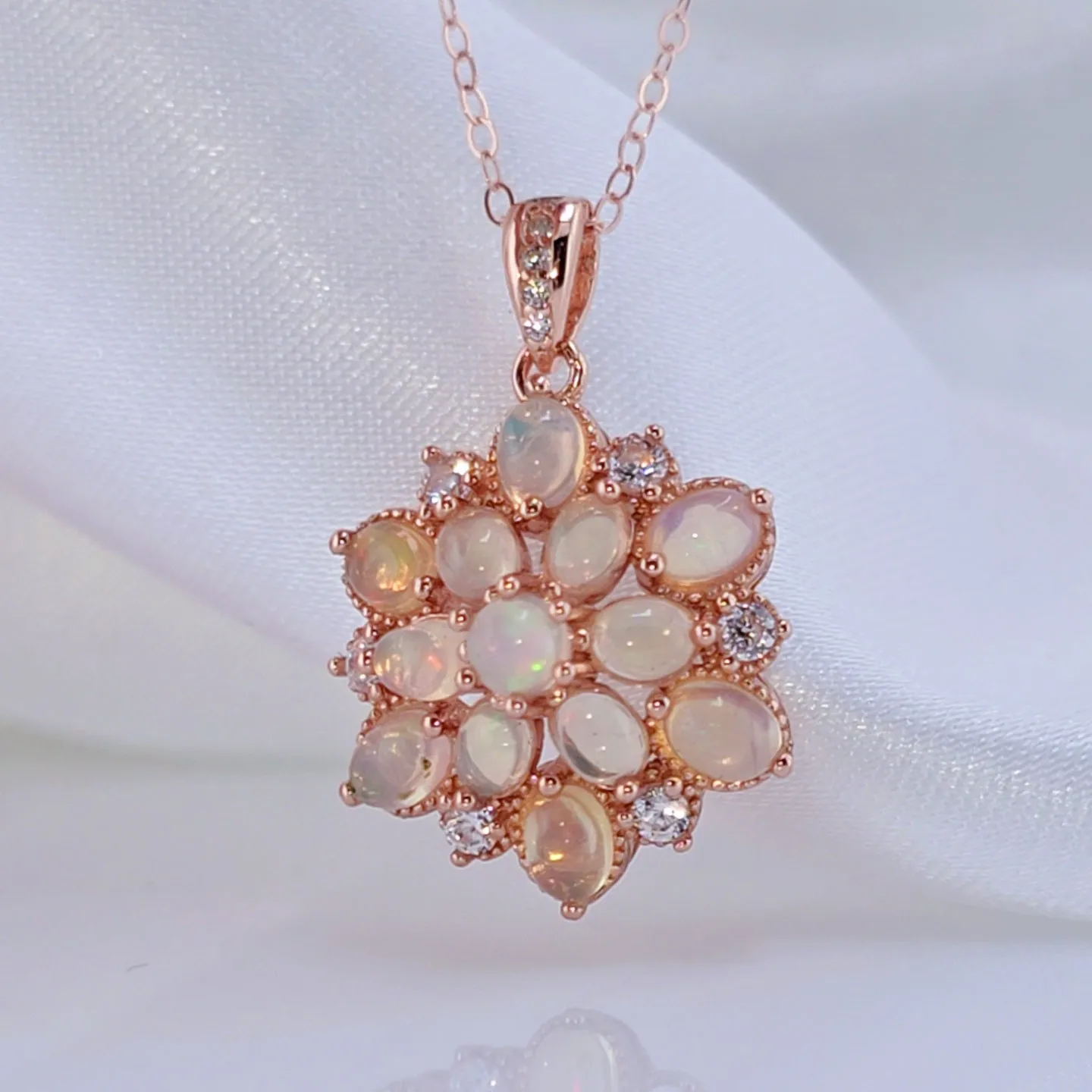 Colorful Natural Opal Pendant
