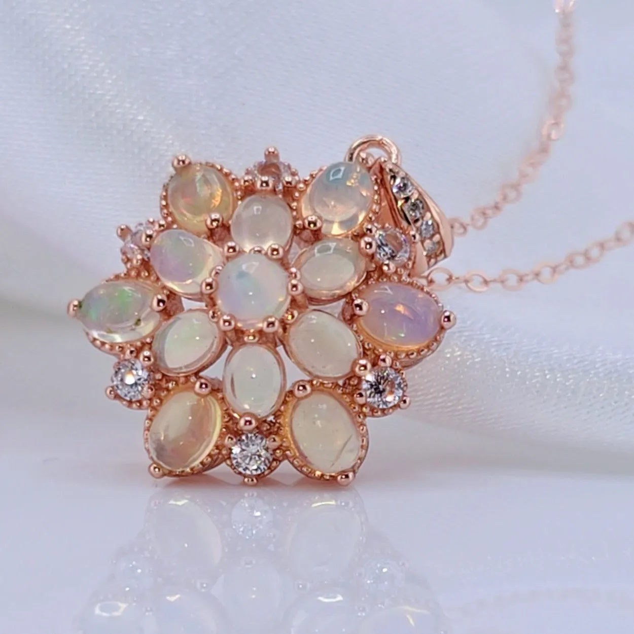 Colorful Natural Opal Pendant