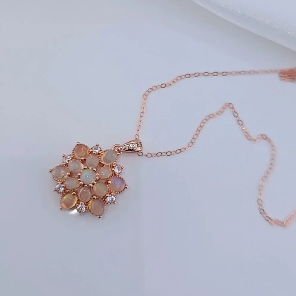 Colorful Natural Opal Pendant