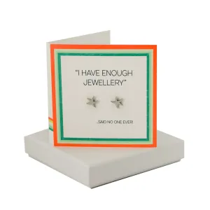 Coral And Mint Enough Jewellery Card - Starfish Earrings