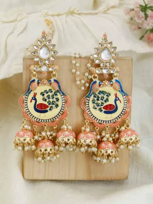Coral Augadh Jhumkis