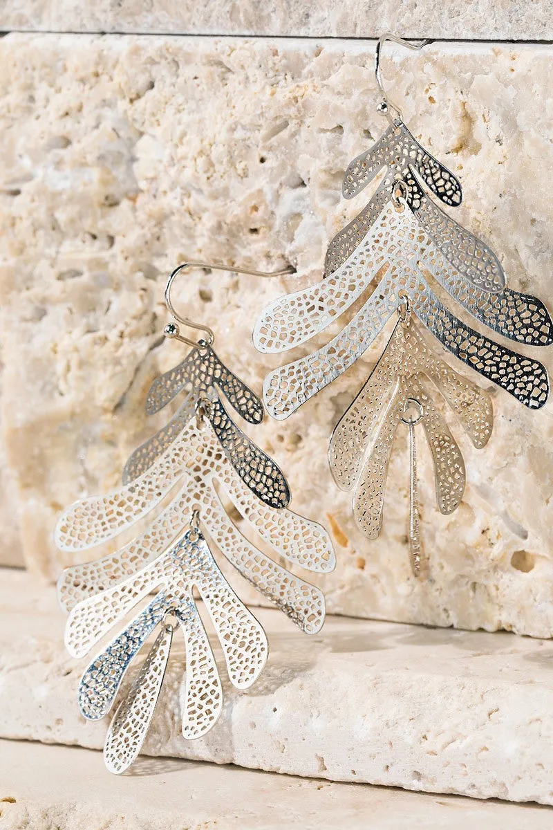 Coral Reef Dangle Hook Earrings