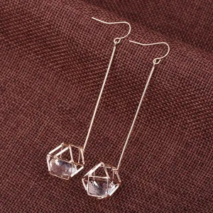 Crystal Long Fashion Hollow Zircon Stud Earrings