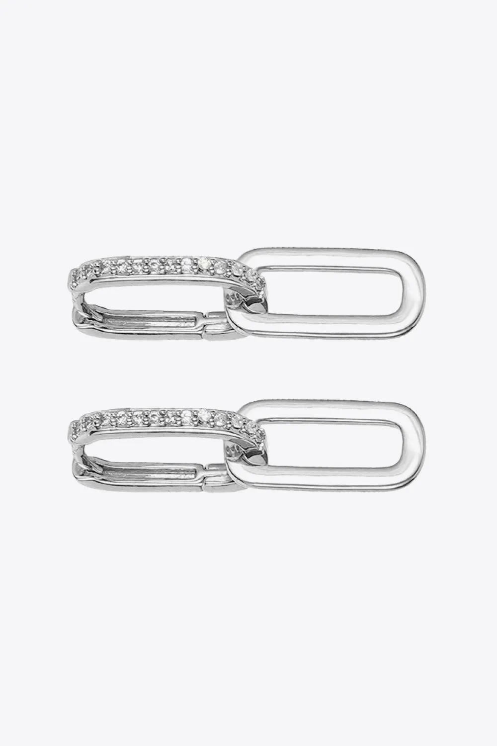 Cubic Zirconia Link Earrings