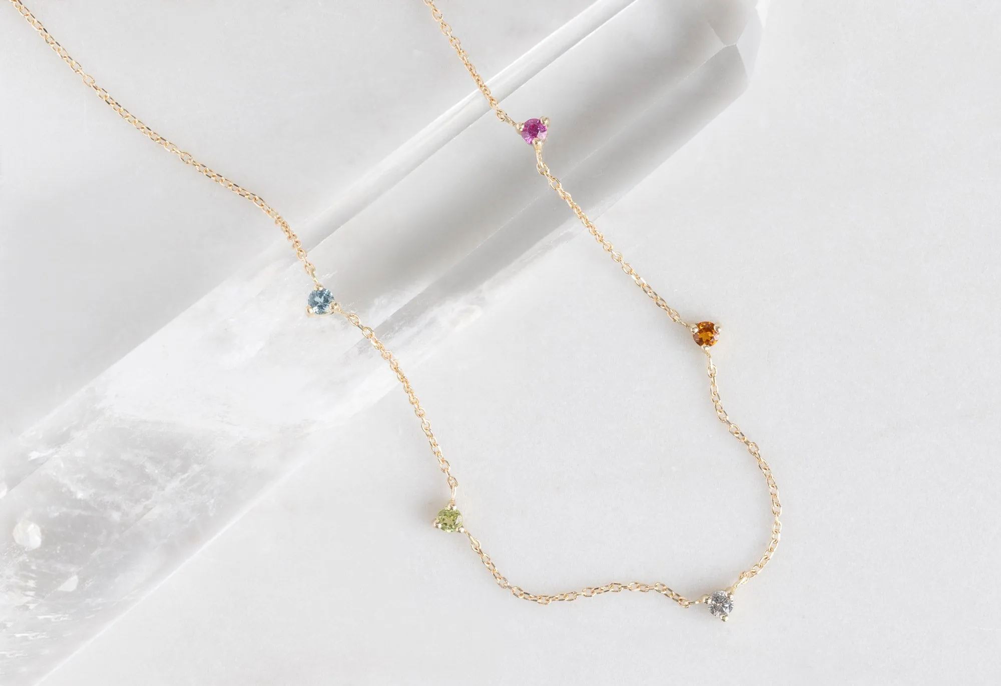 Custom Multi-Birthstone Necklace