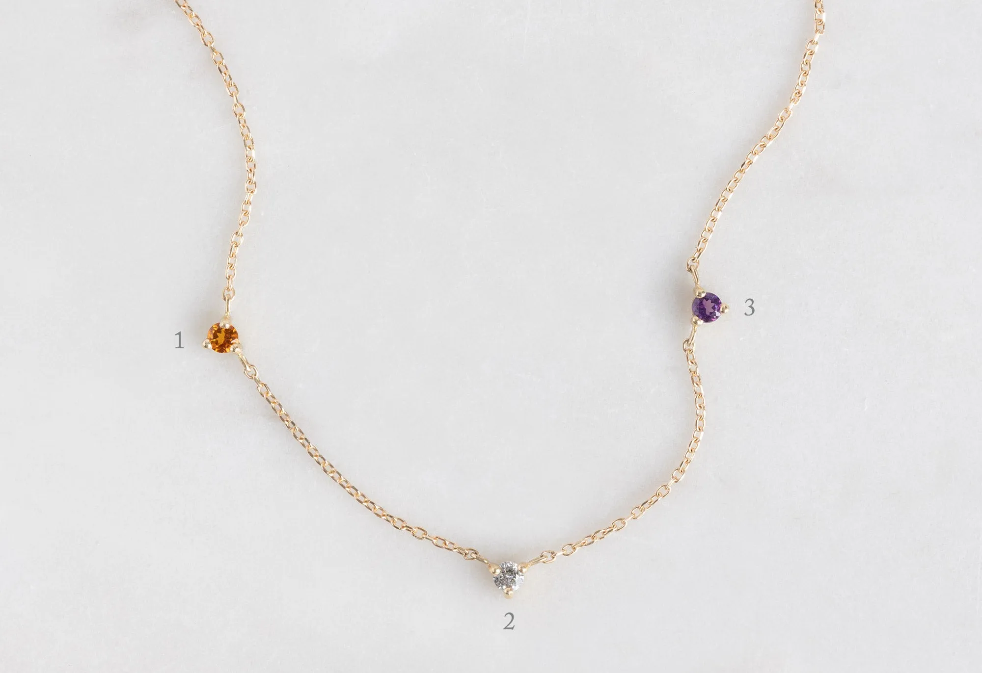 Custom Multi-Birthstone Necklace