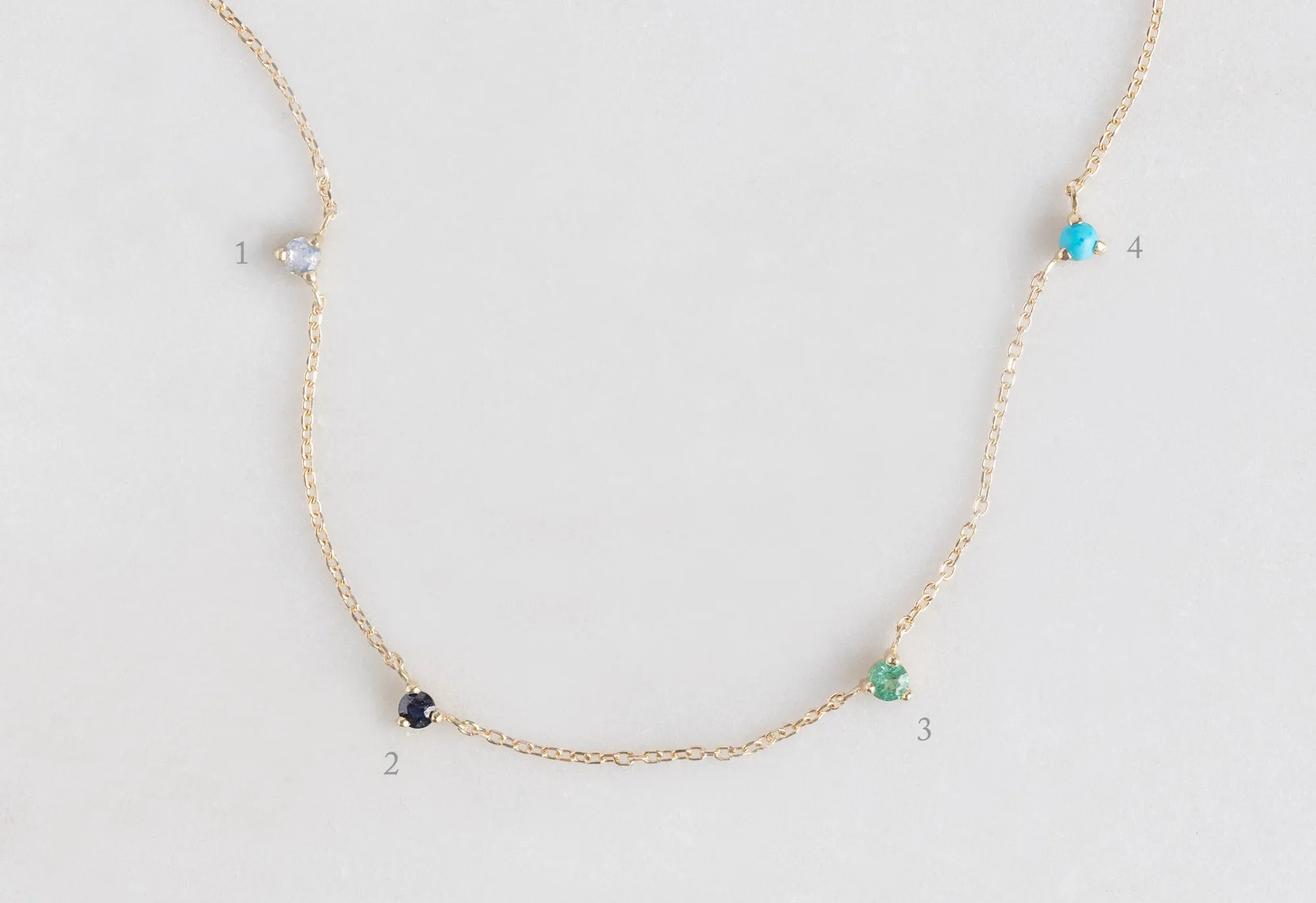 Custom Multi-Birthstone Necklace
