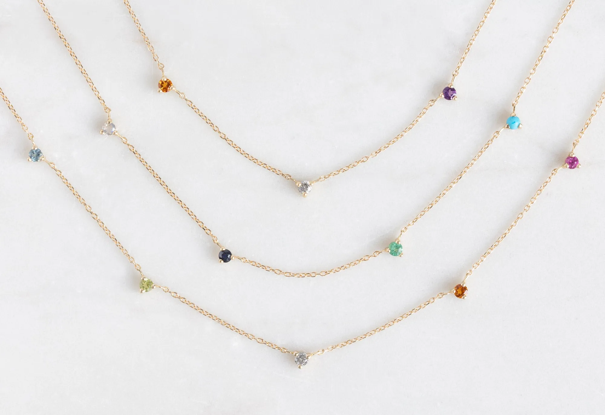 Custom Multi-Birthstone Necklace