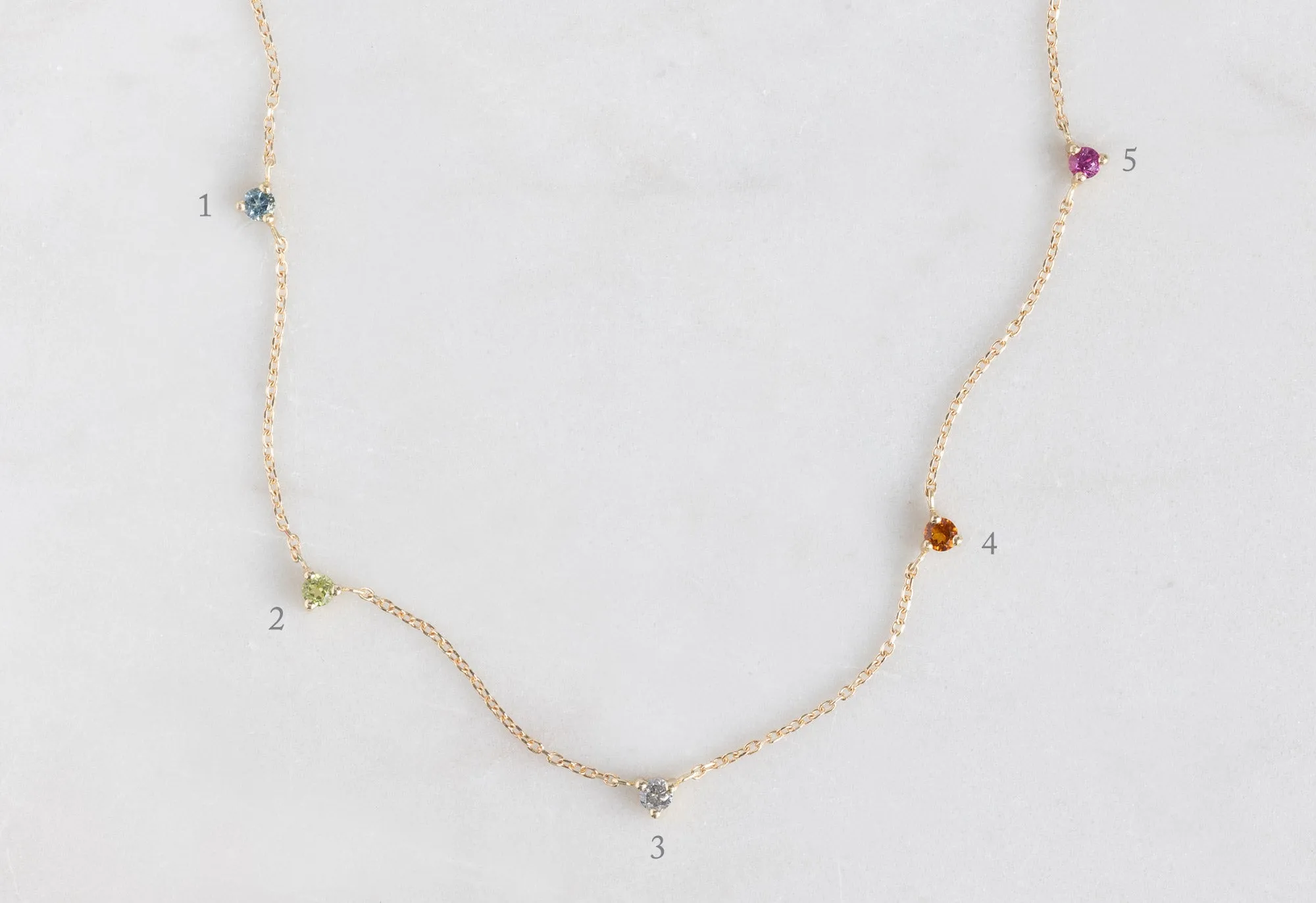Custom Multi-Birthstone Necklace