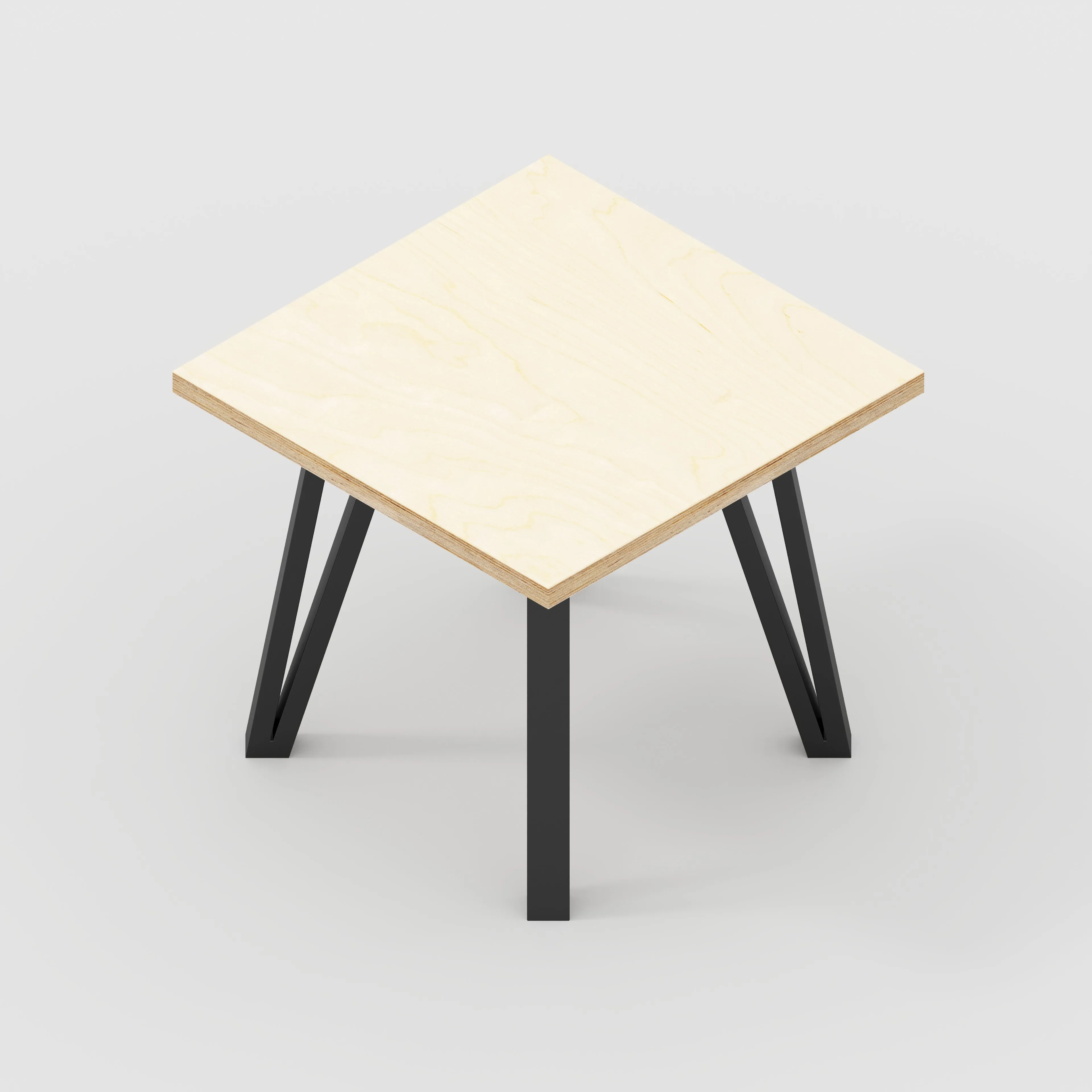 Custom Plywood Side Table with Box Hairpin Legs