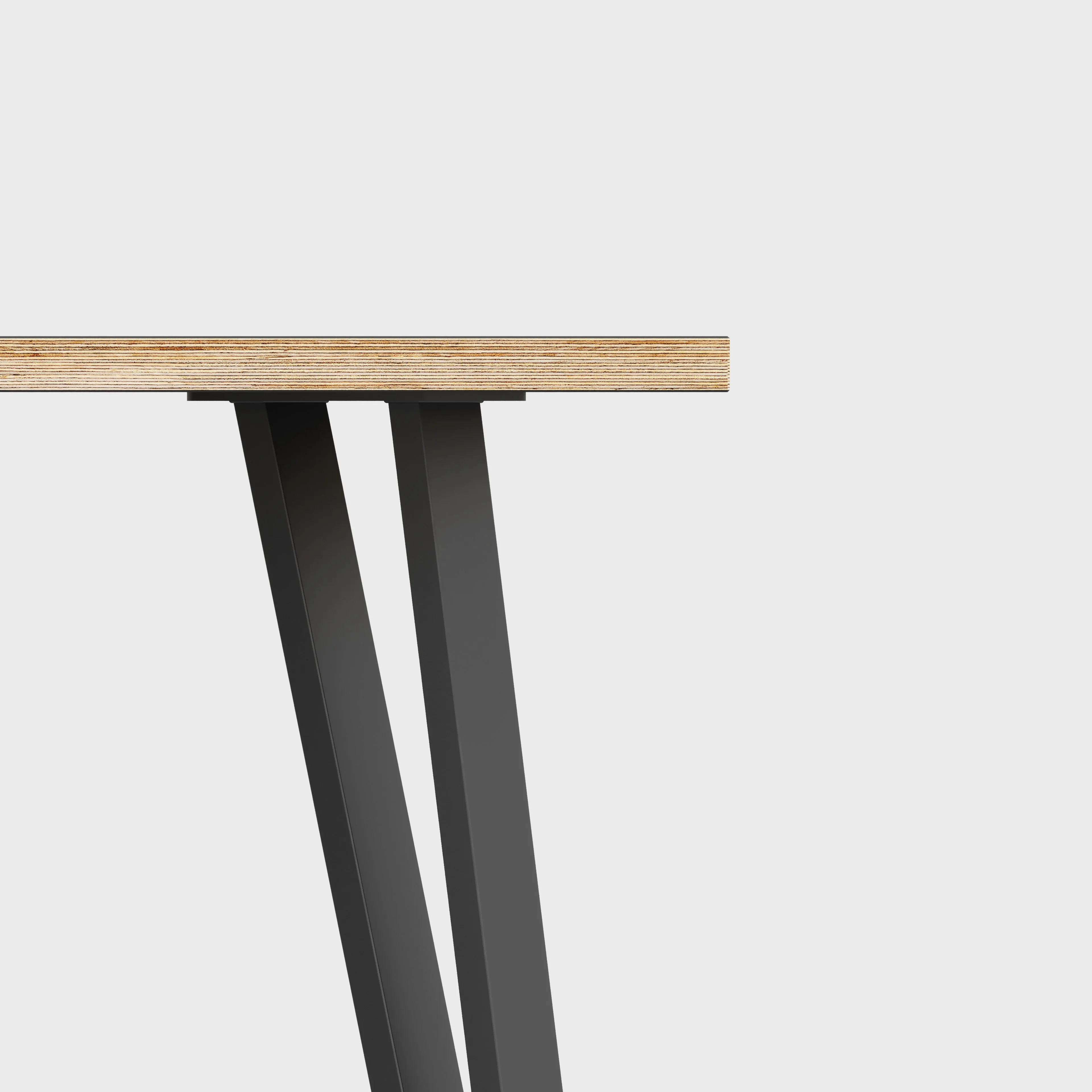 Custom Plywood Side Table with Box Hairpin Legs
