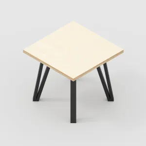 Custom Plywood Side Table with Box Hairpin Legs