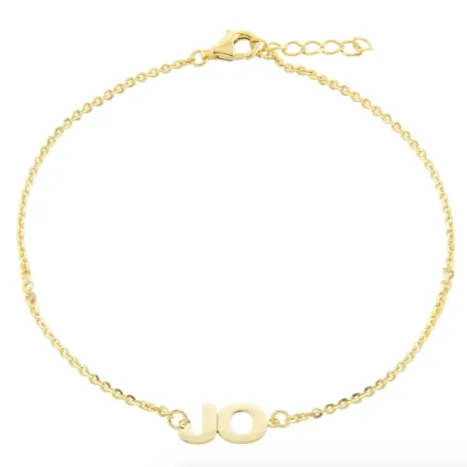 Customized Double Initial Anklet