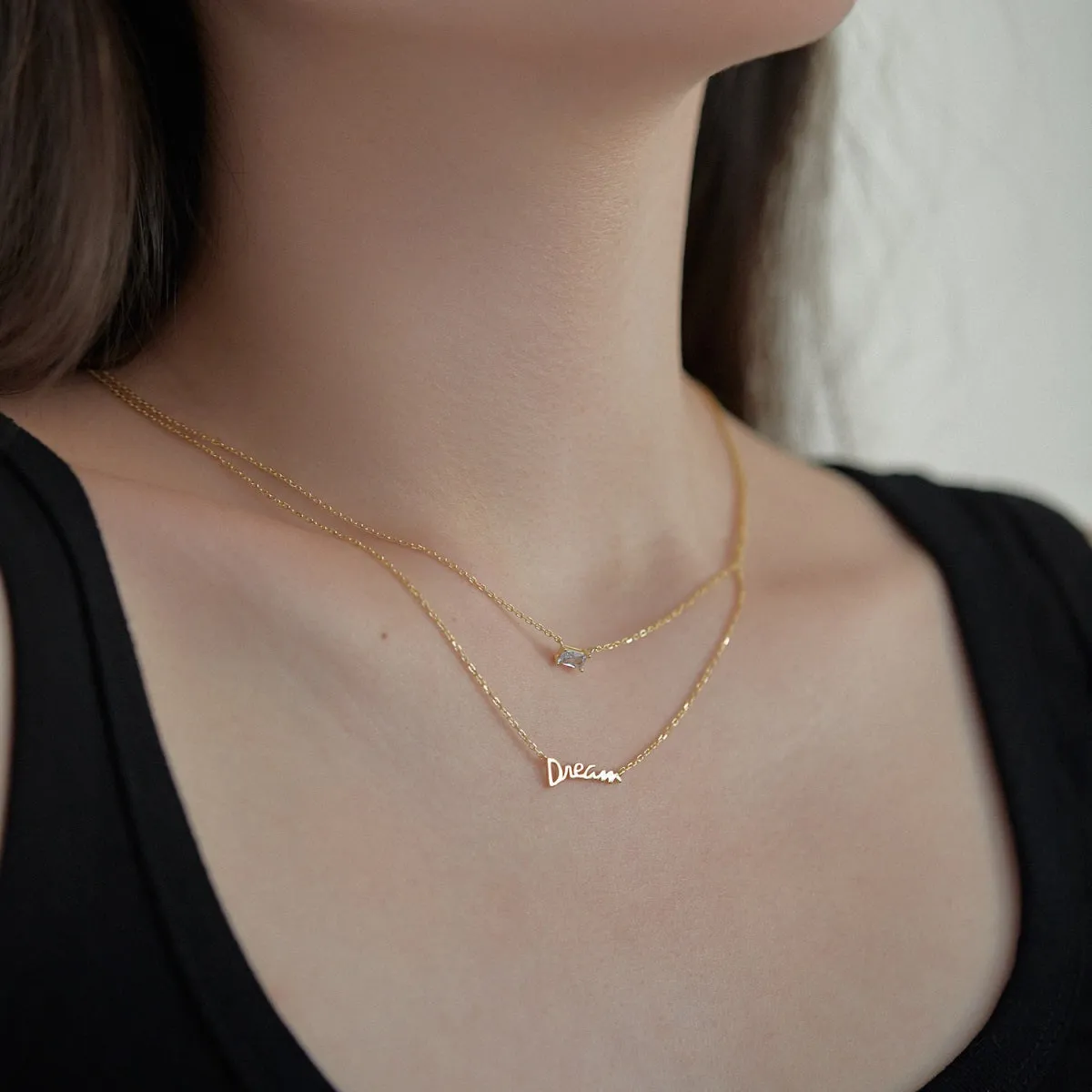 Dainty Double Layer Chain Dream Necklace