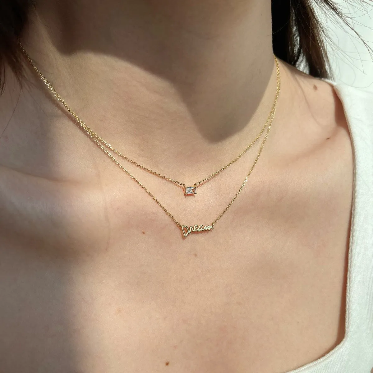 Dainty Double Layer Chain Dream Necklace