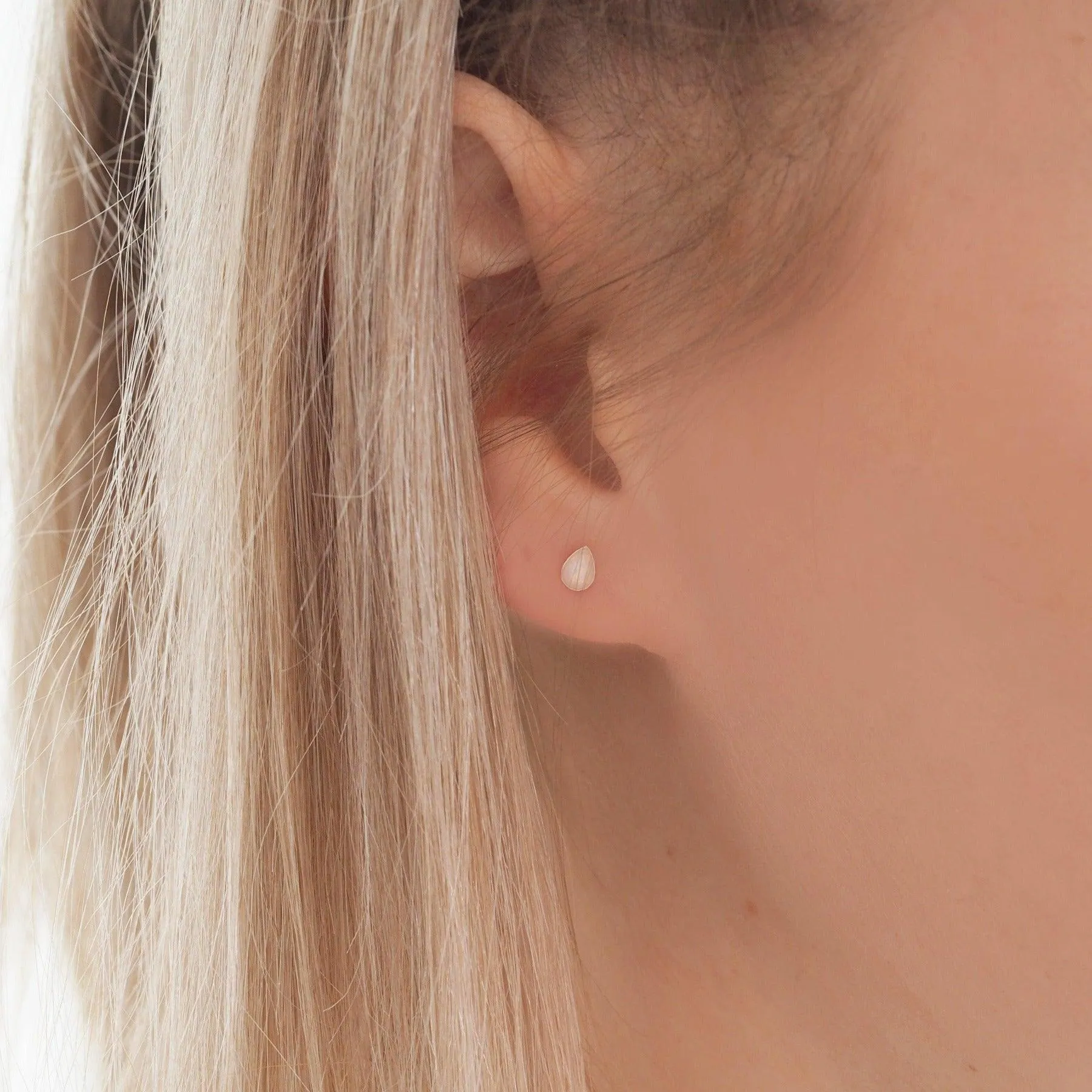 Dainty Opal Droplet Earrings