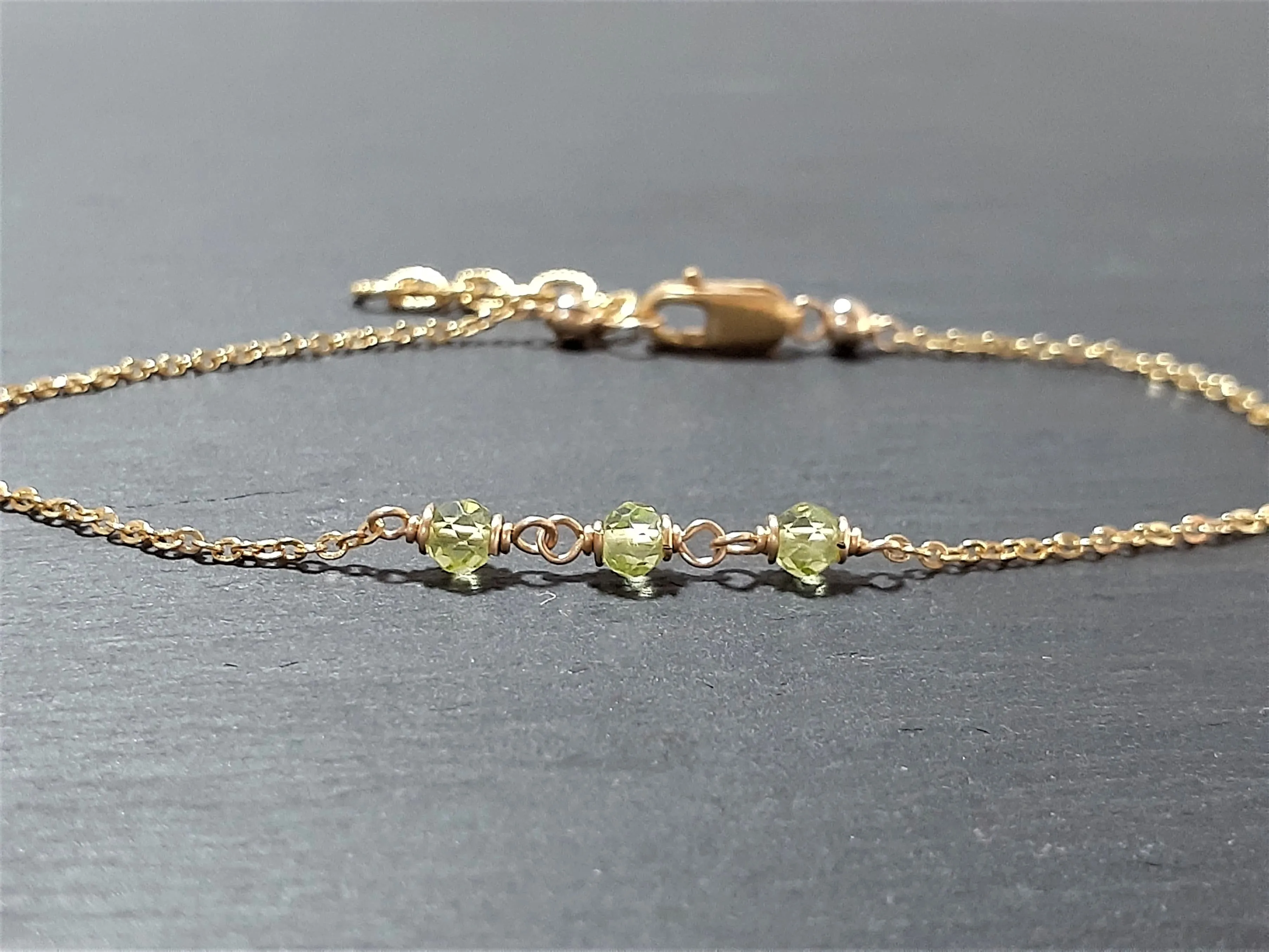 Dainty Peridot Bracelet