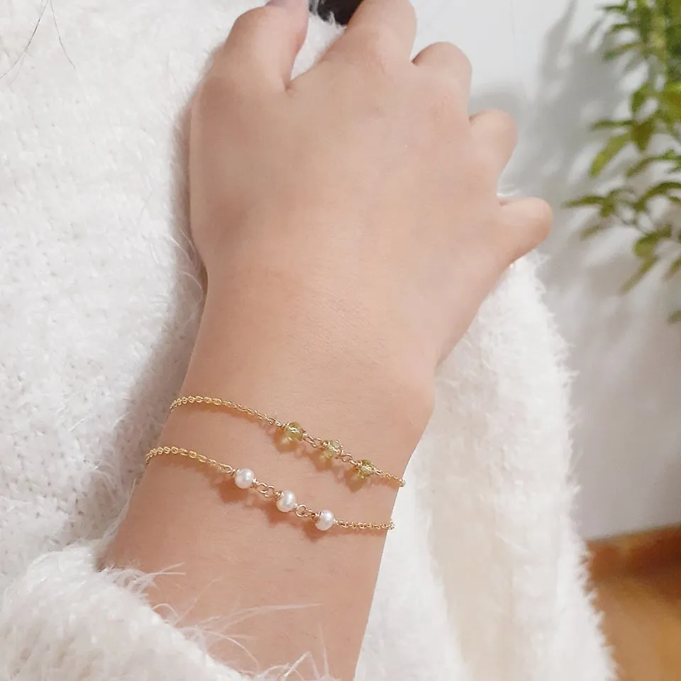 Dainty Peridot Bracelet