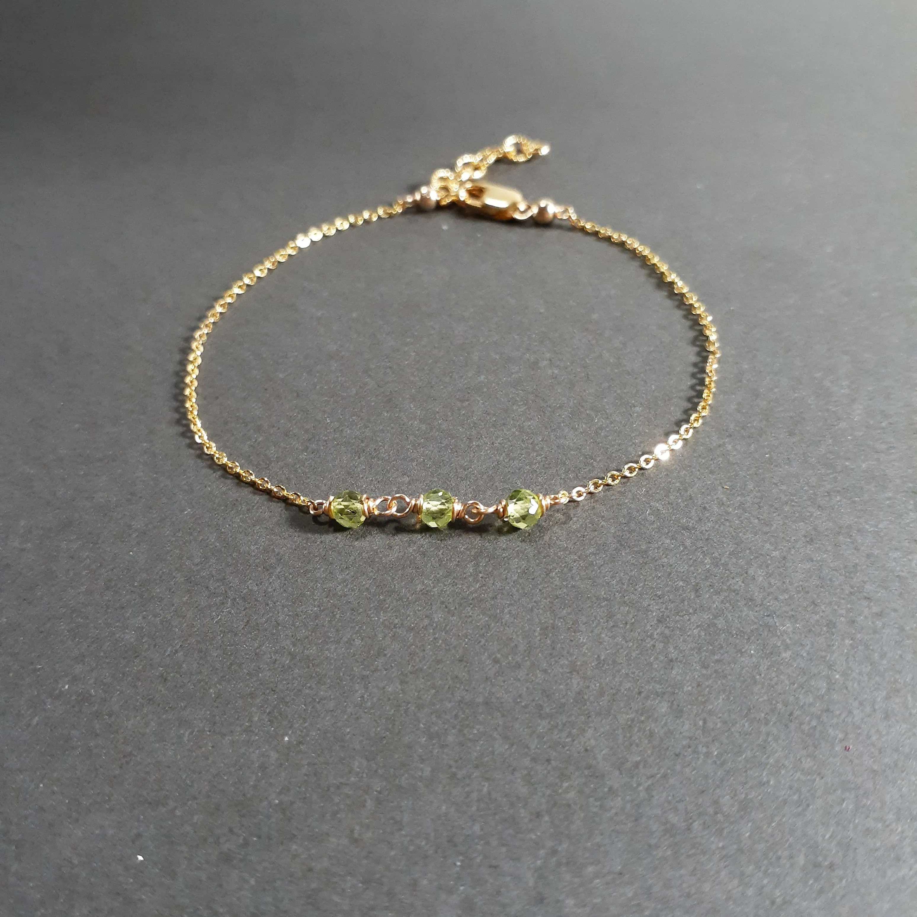 Dainty Peridot Bracelet