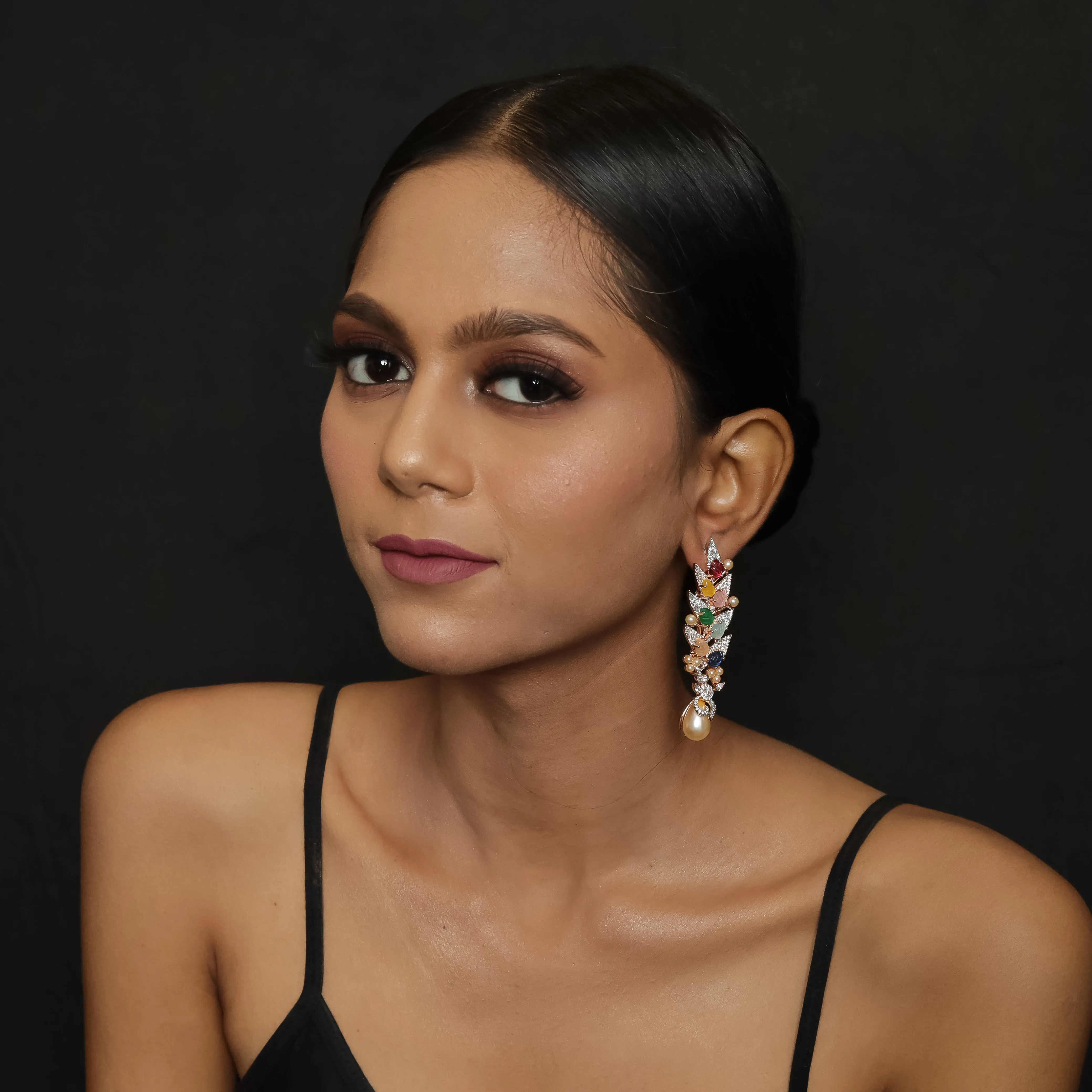 Danglers Zircon/AD Earring 7408-34