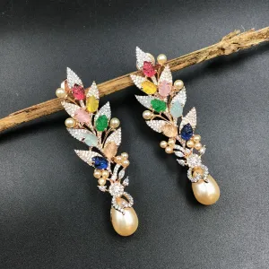 Danglers Zircon/AD Earring 7408-34