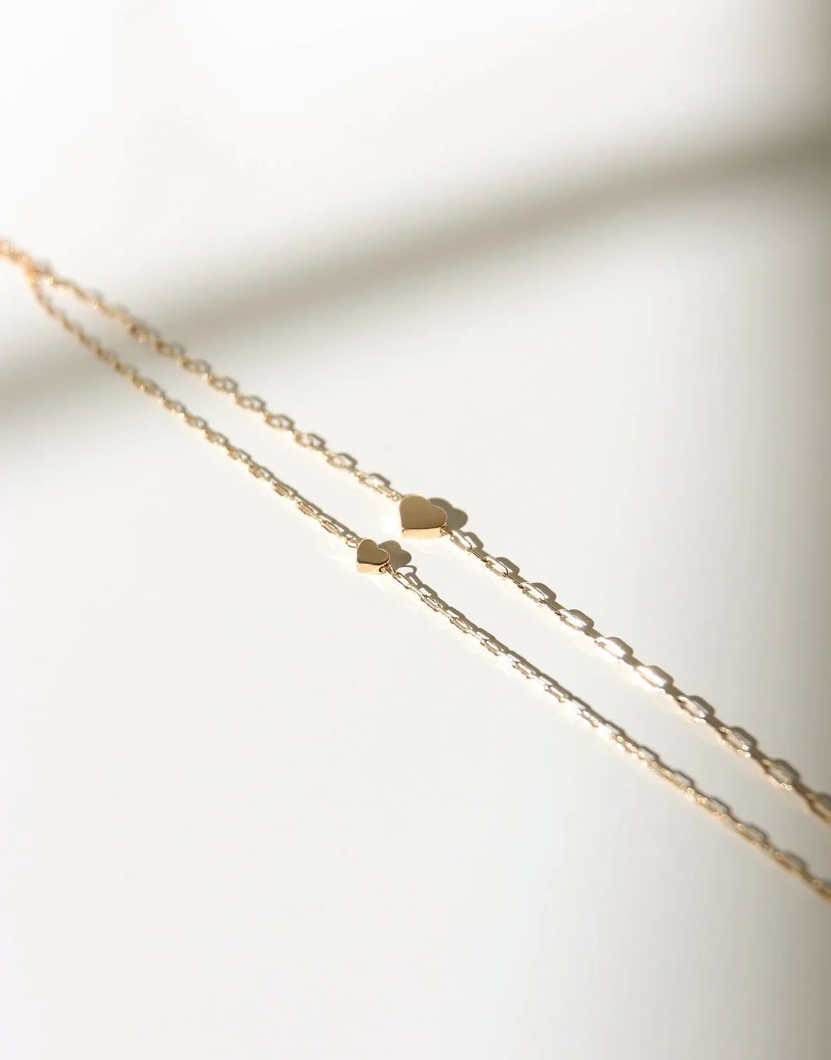 Double Heart Charm Anklet