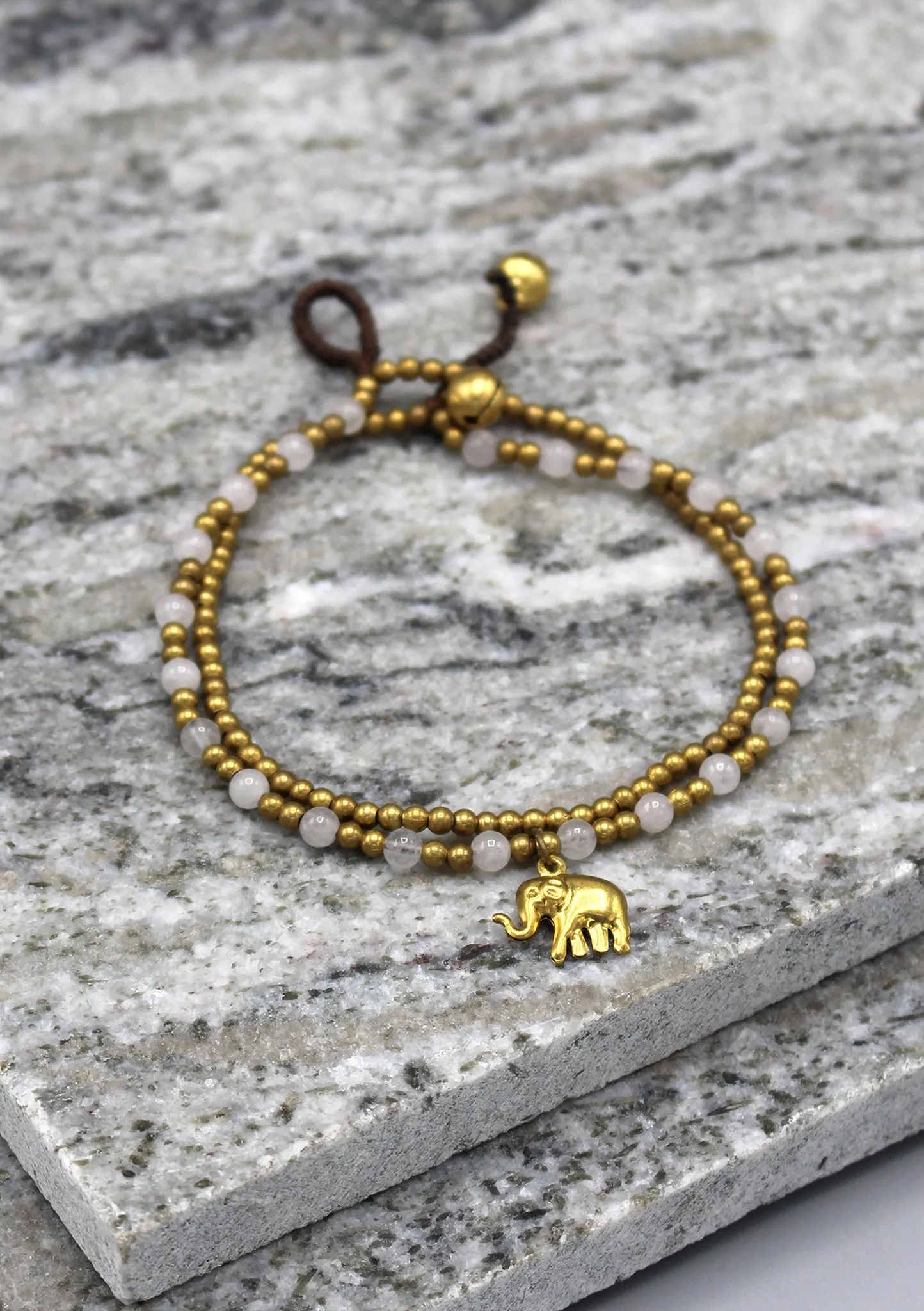 Elephant Charm and Colorful Beads Women's Anklet