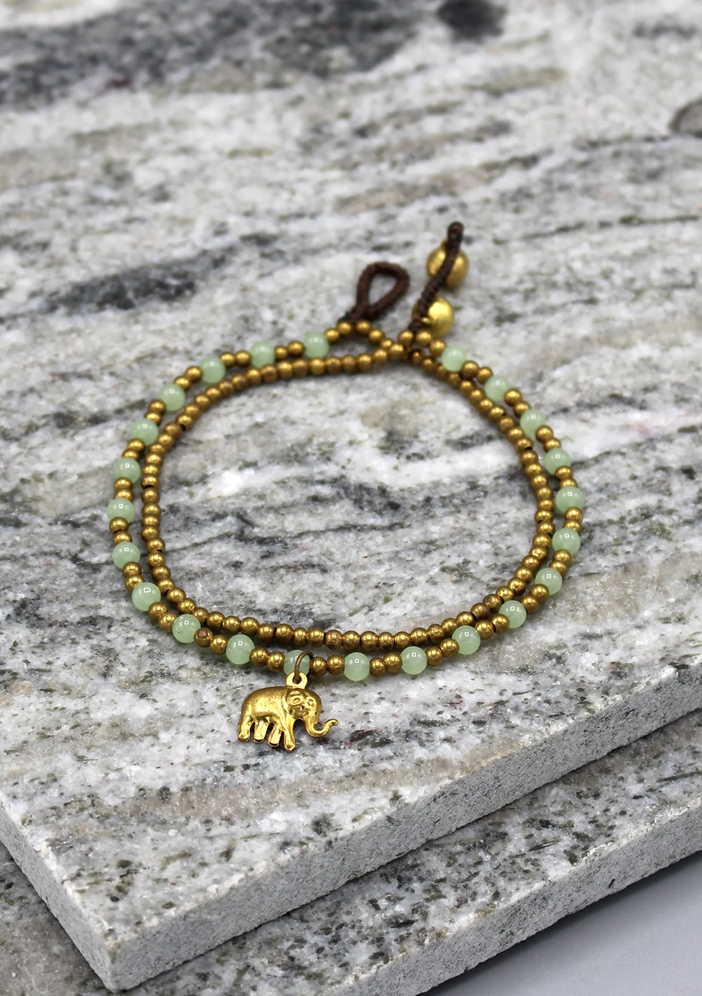 Elephant Charm and Colorful Beads Women's Anklet