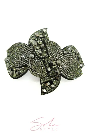 FELT FABRIC PINWHEEL BARRETTE