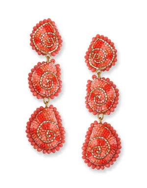 FIGARI EARRINGS CORAL