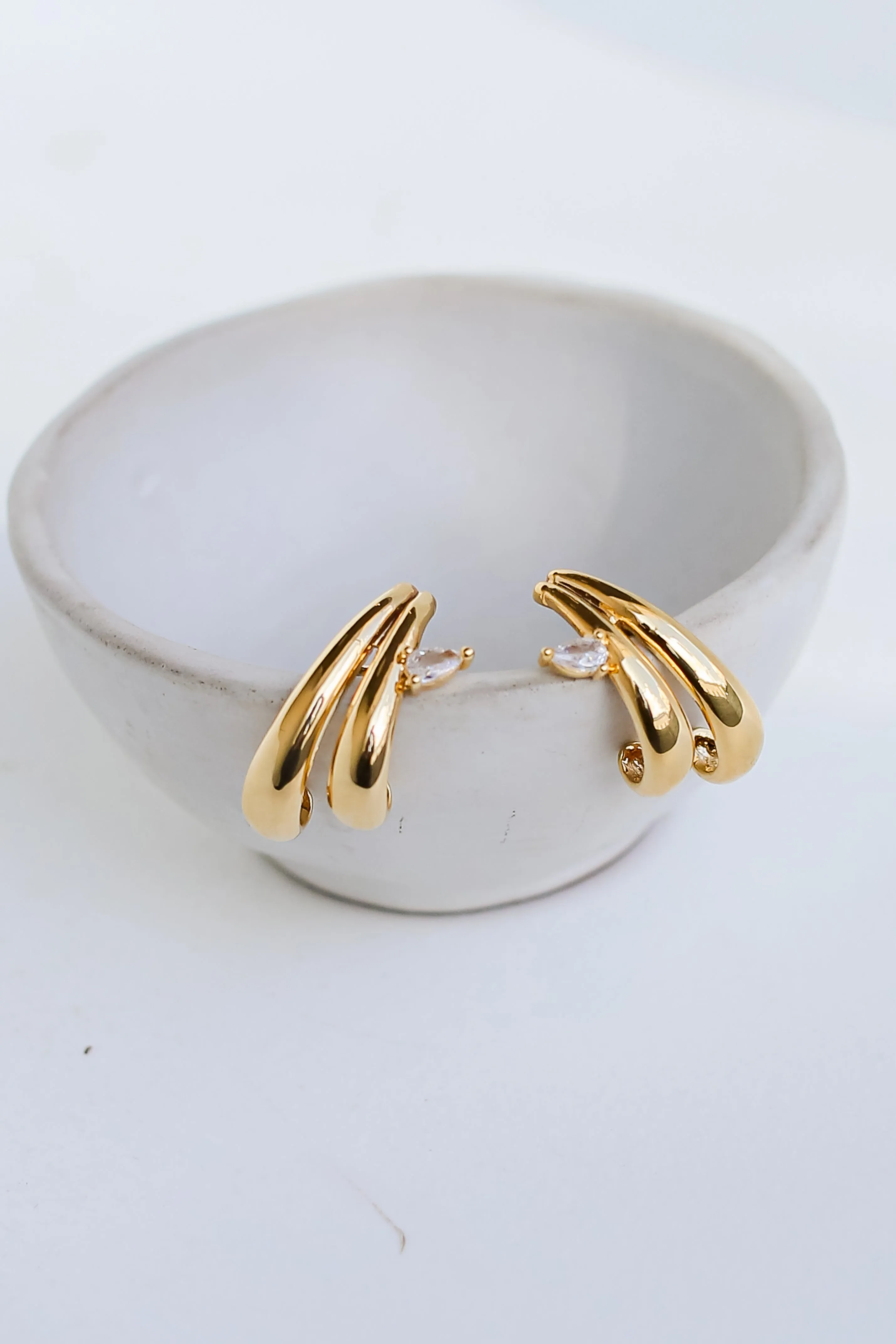 FINAL SALE - Ali Gold Statement Earrings