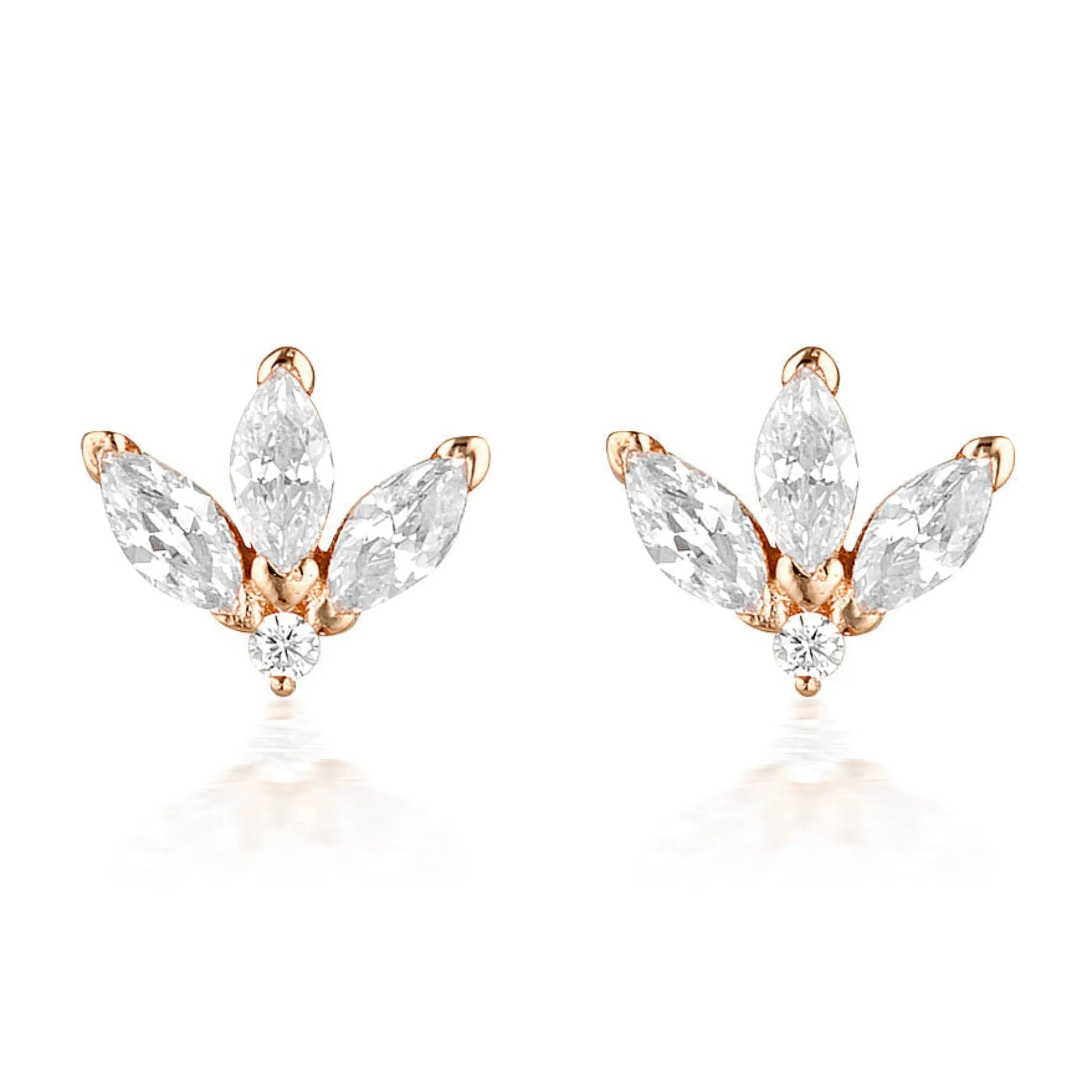 Georgini Noel Nights Misstletoe Earrings Rose Gold