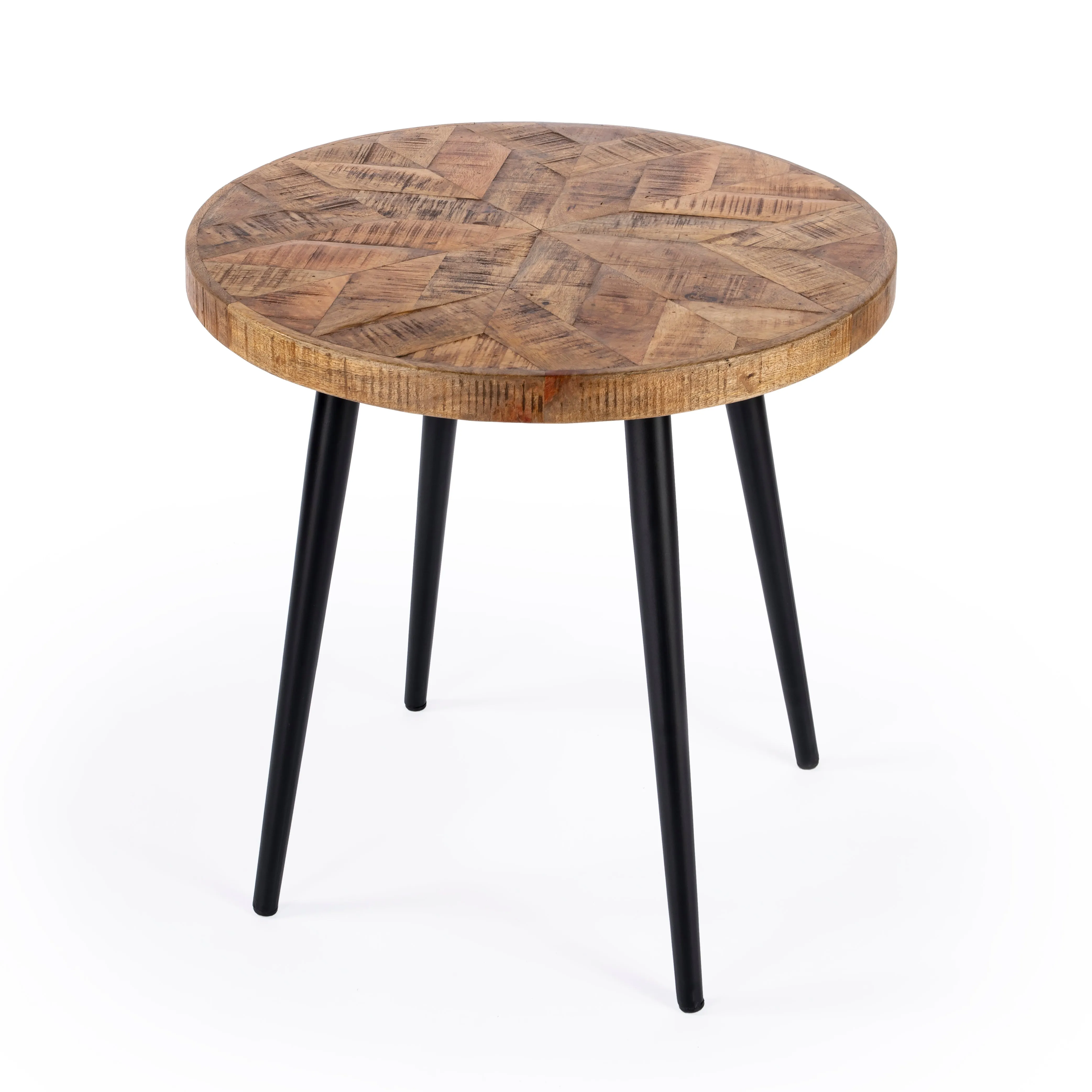 Glarious Round Side Table in Medium Brown  5600140