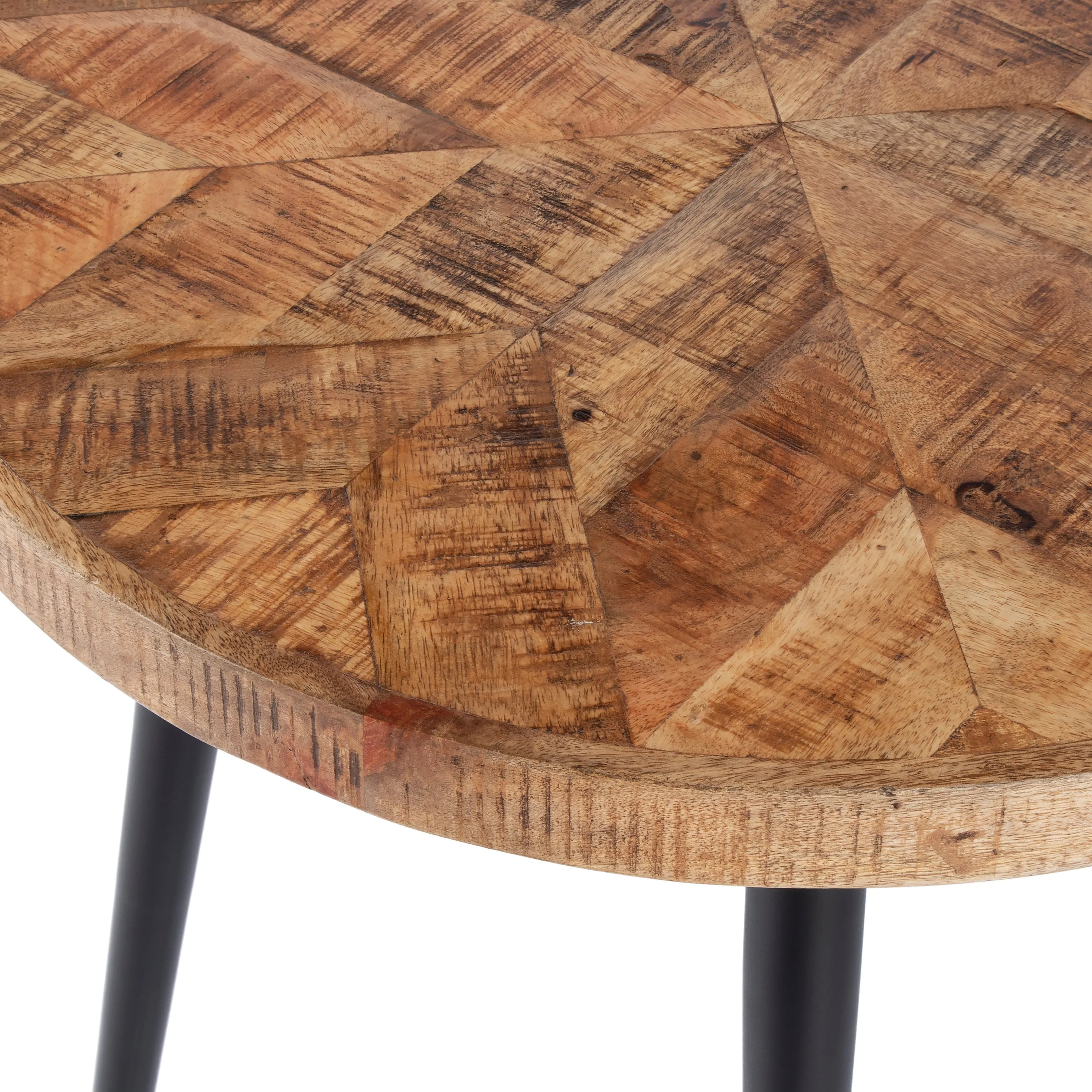 Glarious Round Side Table in Medium Brown  5600140