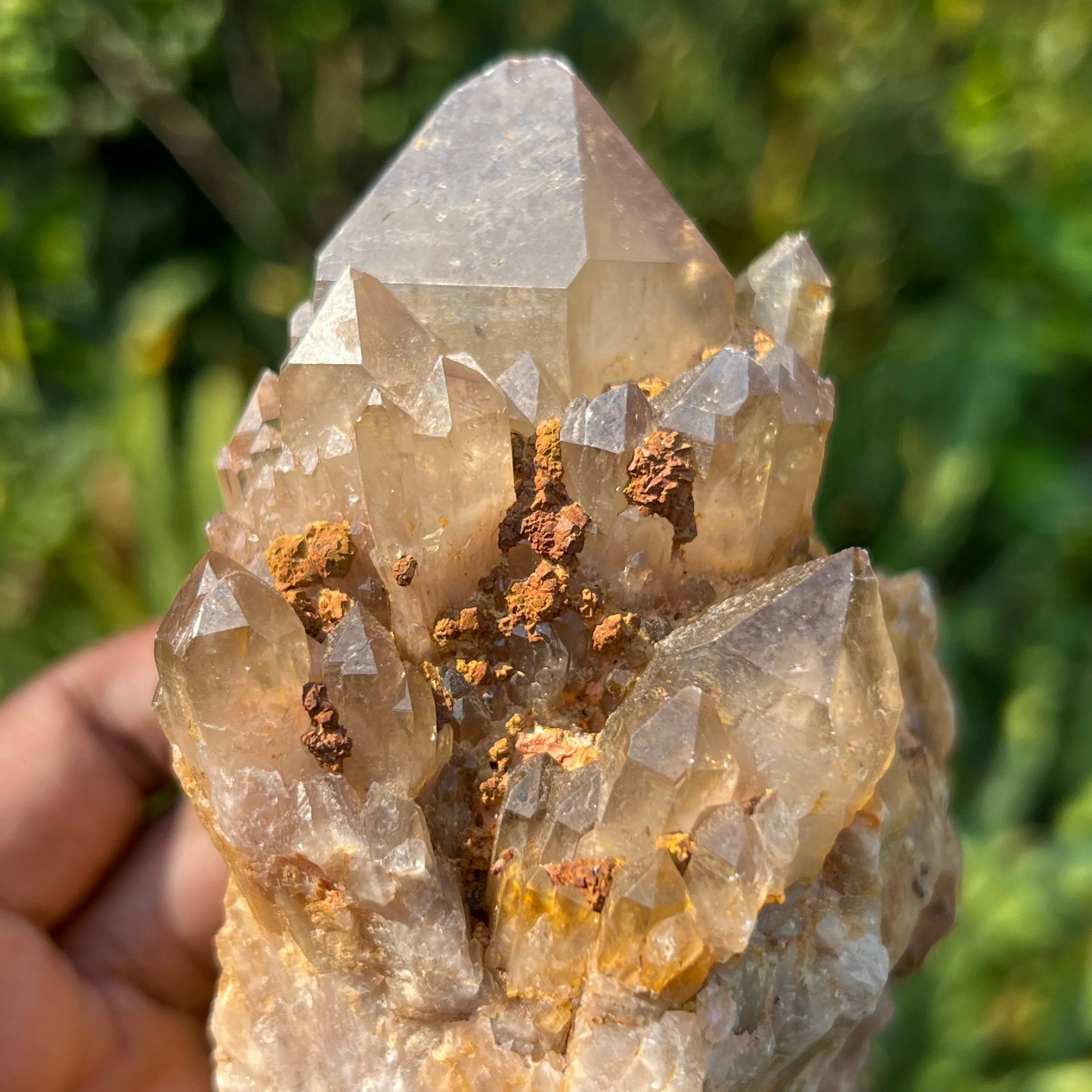 Golden Kundalini Quartz Citrine, Democratic Republic of Congo, Lwena, Congo Citrine