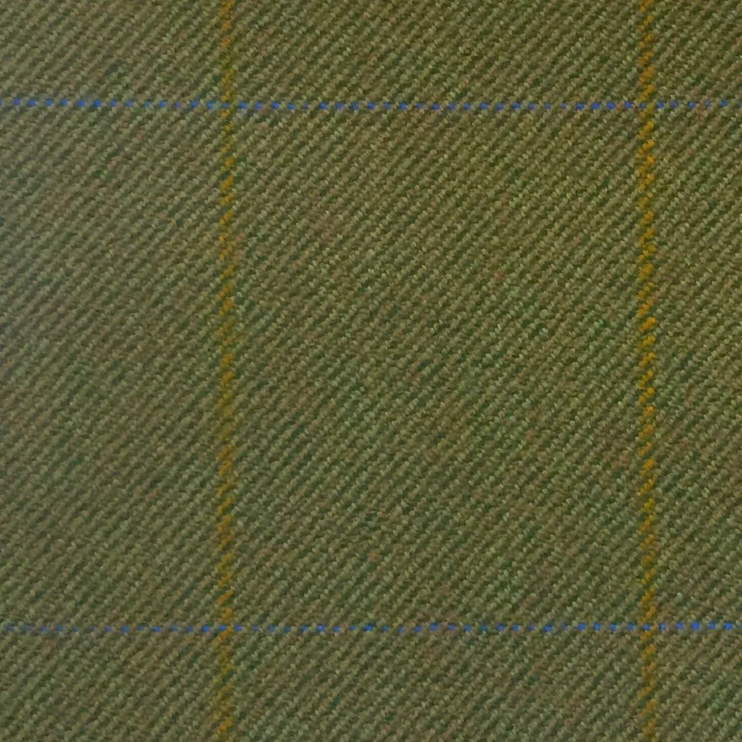 Green With Gold And Blue Check Country Tweed Jacketing